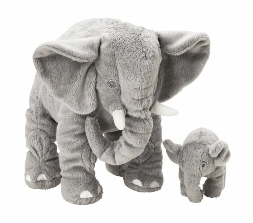 Мягкая игрушка икеа леддьюр Слон со слоненком