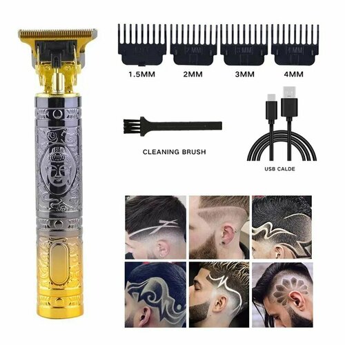 Беспроводная машинка для стрижки T9 Золотисто-чёрная 85000₽