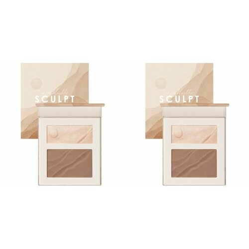 Focallure Палетка контурирующая Moulding Highlight Contouring Palette тон 02, 8 г, 2 уп. палетка focallure палетка контурирующая moulding highlight contouring palette