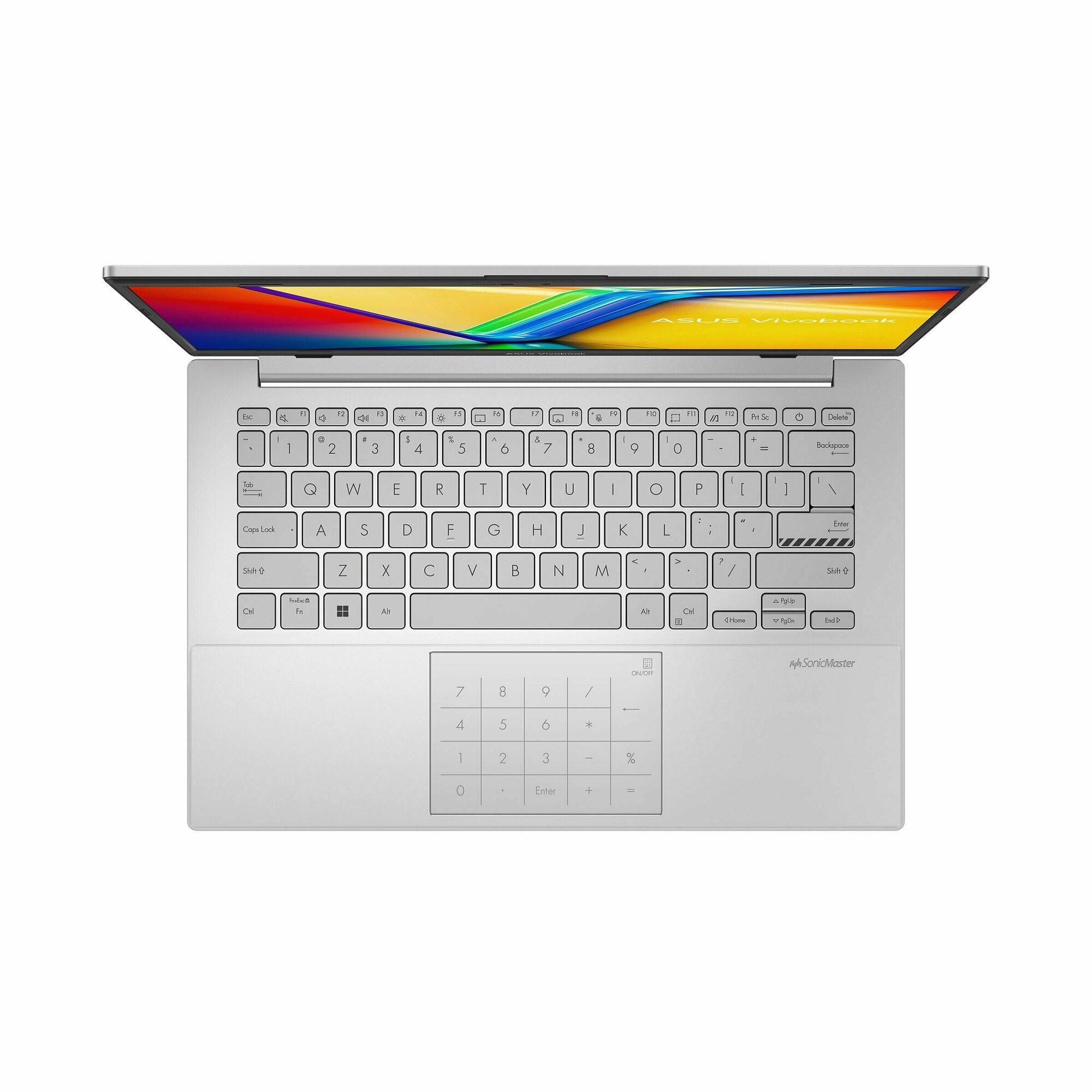 Ноутбук ASUS Vivobook Go 14 E1404FA-EB019 AMD Ryzen 3 7320U (24 ГГц) RAM 8 ГБ SSD 256 ГБ Без системы Cool Silver