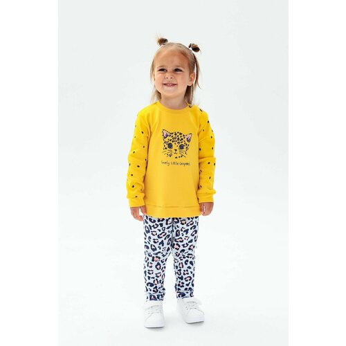 фото Комплект одежды для девочек, худи, размер 80, желтый superkinder