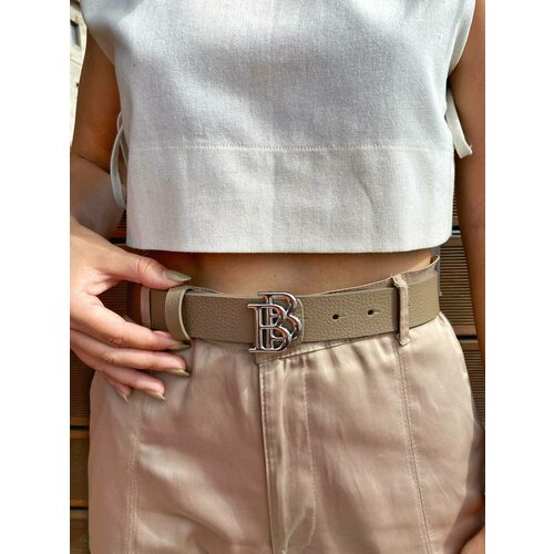 фото Ремень beautiful birds, размер 85, бежевый, коричневый