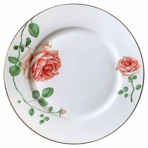 Тарелка фарфоровая десертная 19 см Роза
