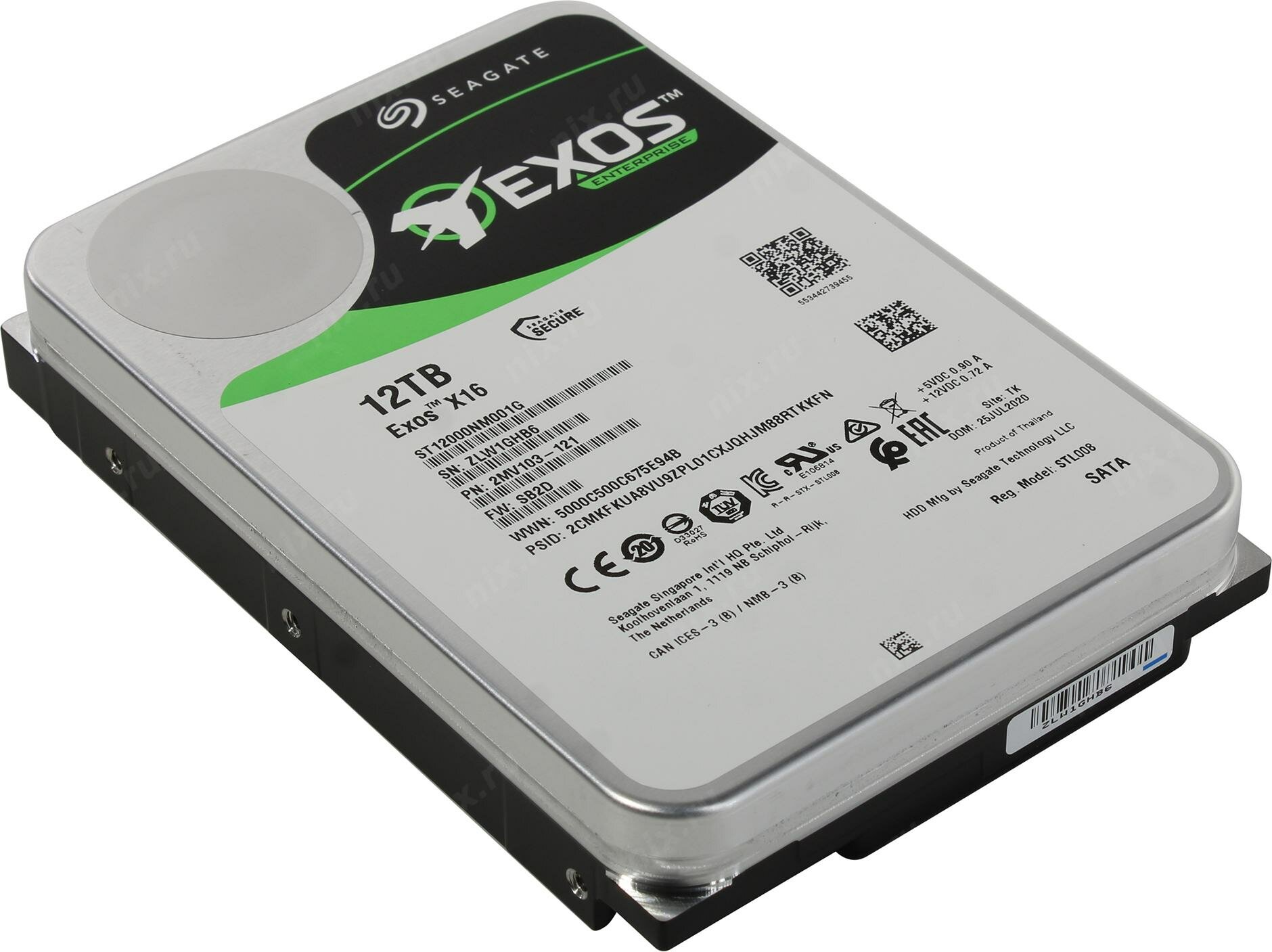 Жесткий диск SEAGATE Exos X16 , 12ТБ, HDD, SATA III, 3.5" - фото №20