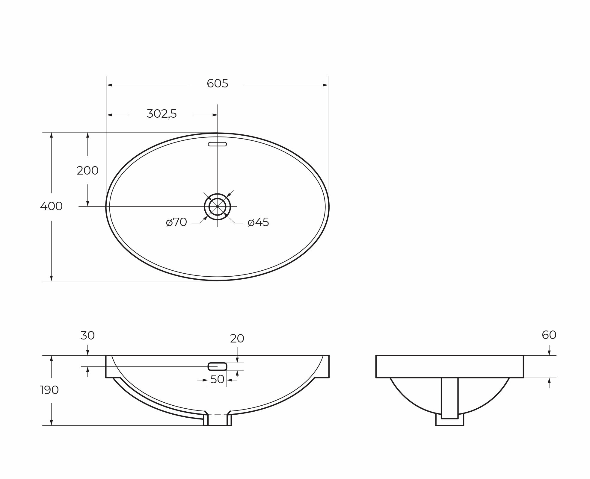 Раковина керамическая накладная BELBAGNO BB1004 - фотография № 3