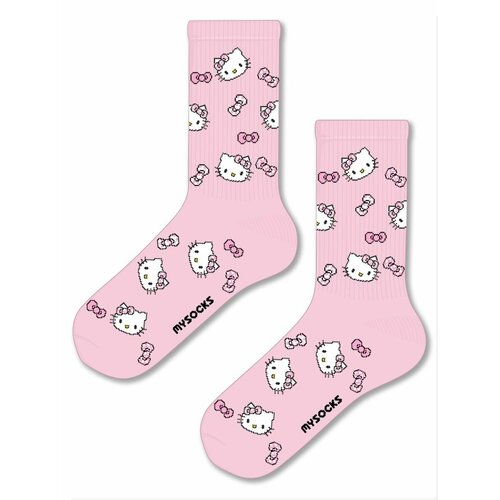 мягкая игрушка kuromi куроми хеллоу китти hello kitty май мелоди my melody 30 см Носки MySocks, размер 36-43, белый