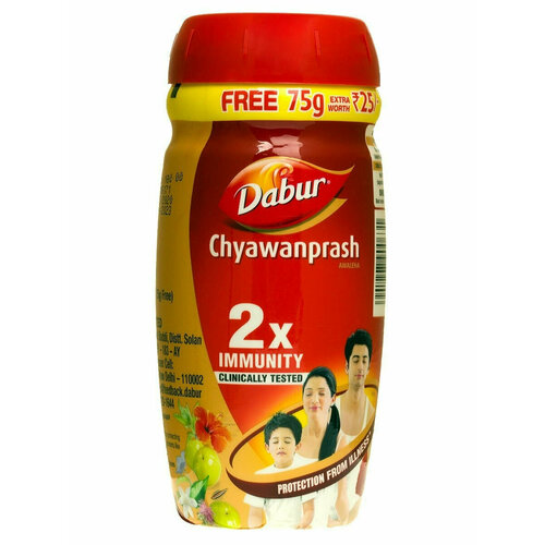 Чаванпраш Авалеха Двойной иммунитет Дабур (Dabur Chyawanprash Double Immunity) для иммунитета и очищения организма, антиоксидант, 550 г.