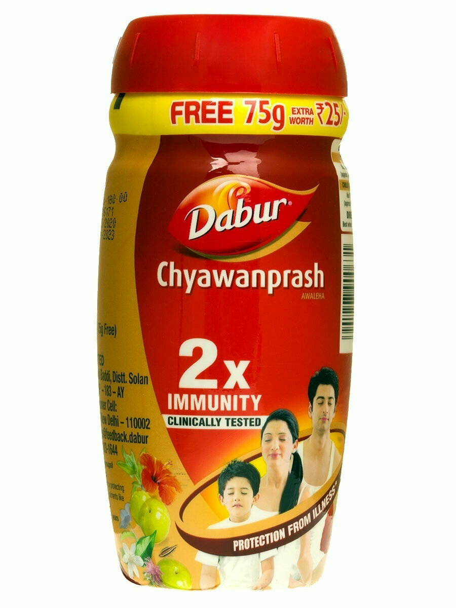 Чаванпраш Авалеха Двойной иммунитет Дабур (Dabur Chyawanprash Double Immunity) для иммунитета и очищения организма, антиоксидант, 550 г.