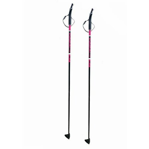 Лыжные палки VUOKATTI Black/Magenta, стекловолокно, 115 см