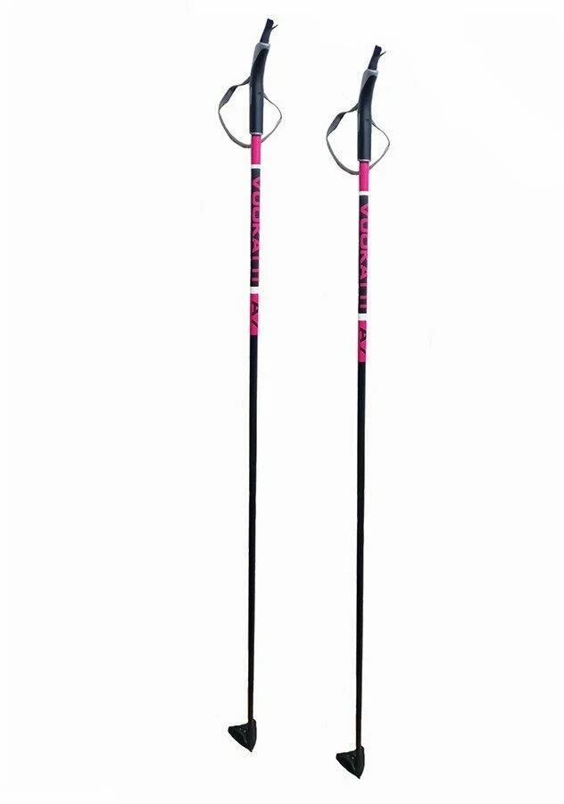 Лыжные палки VUOKATTI Black/Magenta стекловолокно 120 см