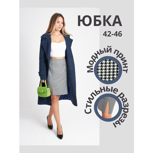 фото Юбка, размер 46, серый miland style