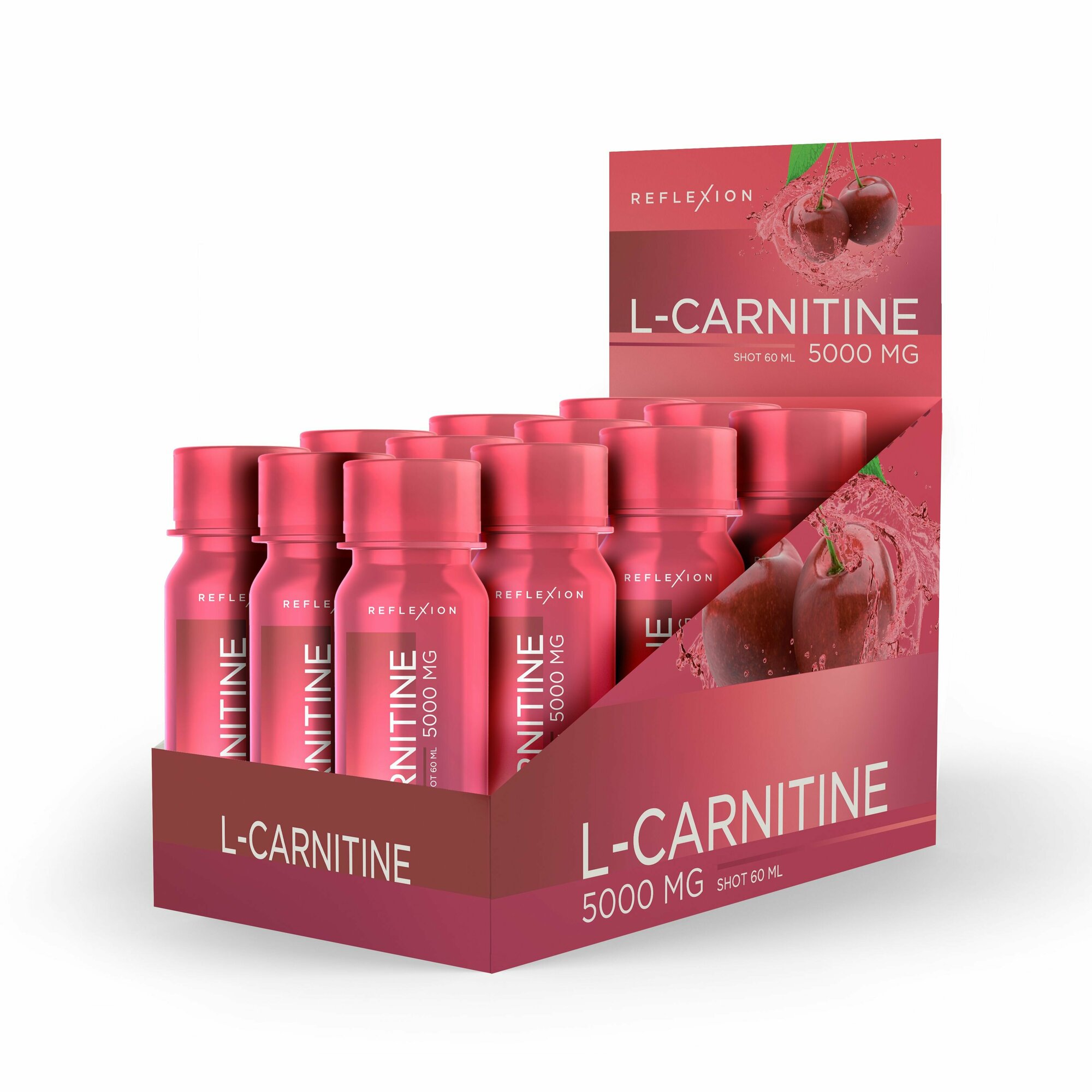 Reflexion L-Carnitine 5000 мг 60 мл 12 шт вкус: вишня