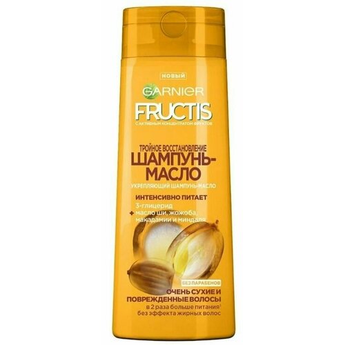 Garnier Шампунь Fructis Тройное восстановление для поврежденных и ослабленных волос, 400 мл