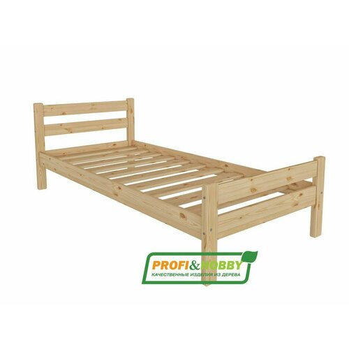 Кровать деревянная из массива сосны 90х200 см Классика без покраски