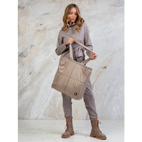 Сумка шоппер VIKITIKI, фактура гладкая, бежевый