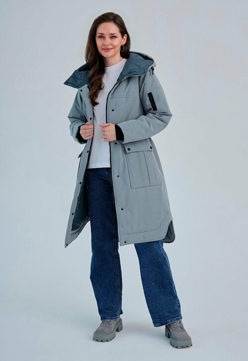 Джинсовая куртка  DIMMA fashion studio, размер 44, серый
