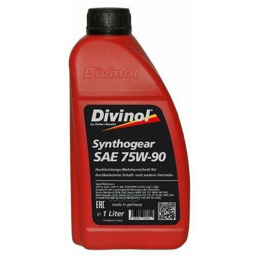 Масло Трансм. Синт. Divinol Synthogear 75W-90 Api Gl-4/5 - 1 Л. /12 DIVINOL арт. 52010C090