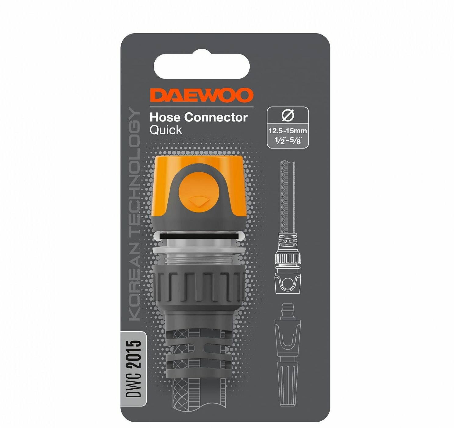 Коннектор для шланга Daewoo DWC 2015 12,5-15 мм (1/2"-5/8")