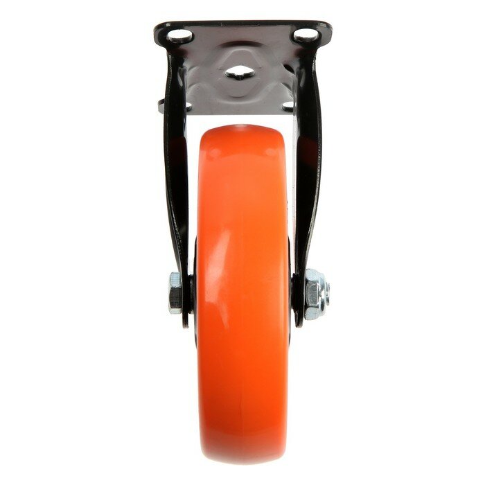Колесо мебельное CAPPIO, d=125 мм, покрытие PVC, цвет оранжевый - фотография № 3