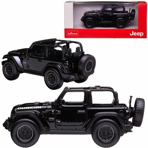 Машина металлическая 1:43 JEEP Wrangler Rubicon, цвет черный машина металлическая 1 43 jeep wrangler rubicon цвет черный