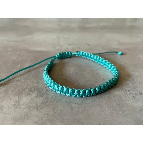 фото Плетеный браслет, размер one size, бирюзовый ип кедровский