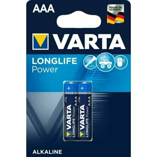 Батарейка Varta LONGLIFE POWER (HIGH ENERGY) LR03 AAA 04903121412 BL2 Alkaline 1.5V батарейка varta longlife max power max tech lr14 c bl2 alkaline 1 5v