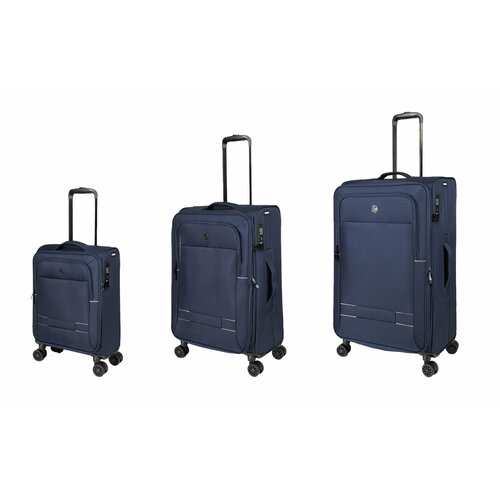 Умный чемодан Torber T1901-Blue, 3 шт., 85 л, размер S/M/L, синий чемодан l case 78 л размер m желтый