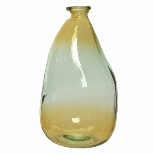Kaemingk Стеклянная ваза-бутылка Olea 36 см желтая 647218