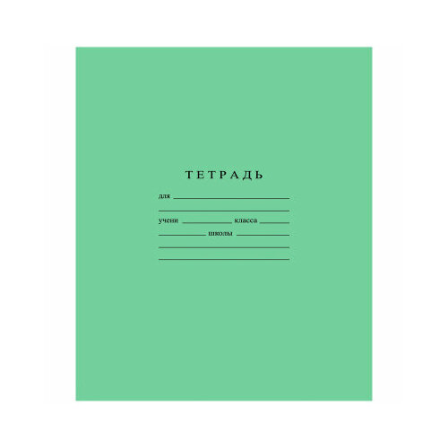 Набор школьных тетрадей 24л линия, зеленые, 10штук