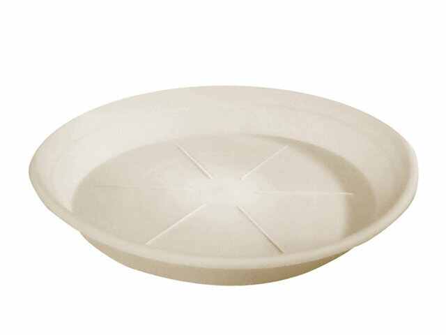 фото Поддон под цветочный горшок, 23 см, слоновая кость, пластик - 3 шт.