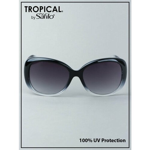 фото Солнцезащитные очки tropical by safilo amberly, оправа: пластик, с защитой от уф, для женщин, черный