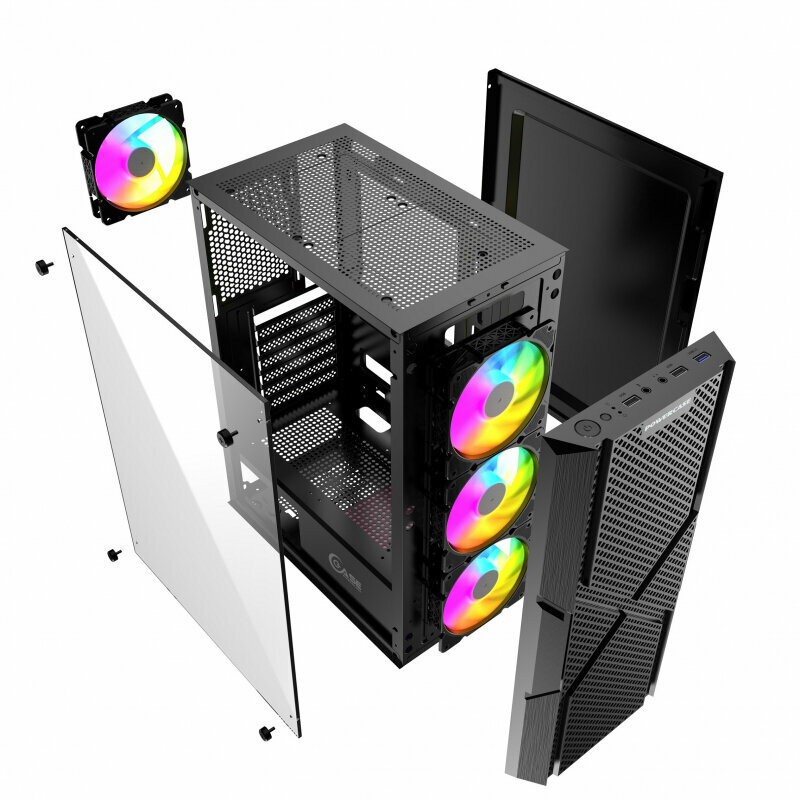 Корпус POWERCASE Mistral T4B LED 4x120mm CMITB-L4 — фото 9