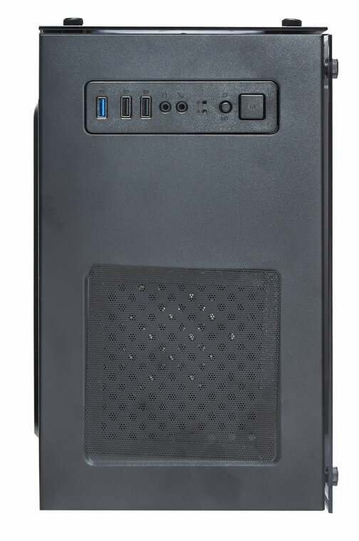 Корпус Minitower EXEGATE Mistery X2 mATX, без БП, черный EX294382RUS — фото 2
