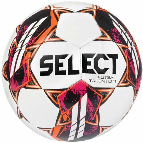 Мяч футзальный SELECT Futsal Talento 11 V22, арт. 1061460006, размер Jr, 32 панели, ТПУ, машинная сшивка, бел-фиоле-оран