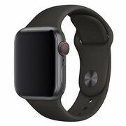Силиконовый ремешок для Apple Watch (Эпл Вотч) 38/40/41мм / Эластичный спортивный браслет для умных смарт-часов / размер браслета L , черный (L)