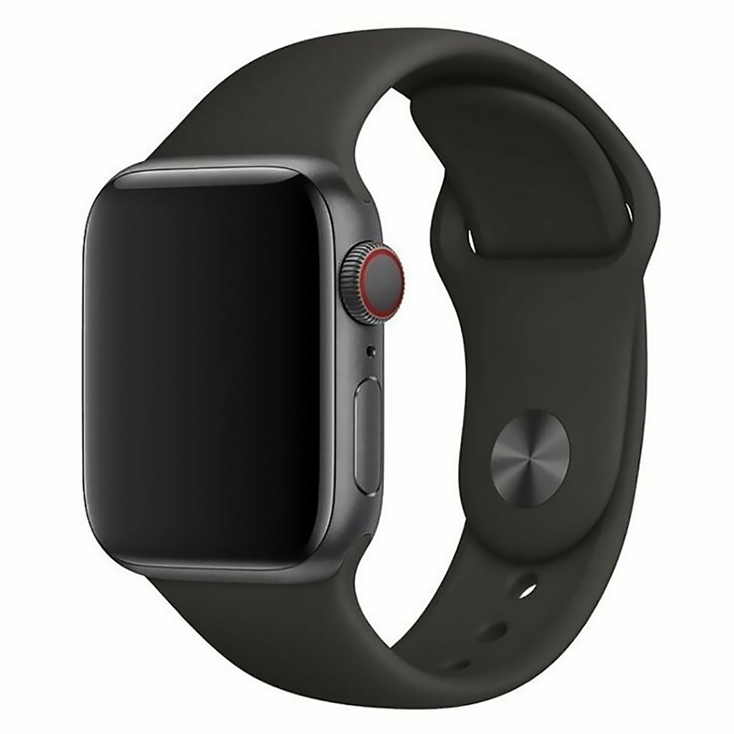 Силиконовый ремешок для Apple Watch (Эпл Вотч) 38/40/41мм / Эластичный спортивный браслет для умных смарт-часов / размер браслета L  черный (L)