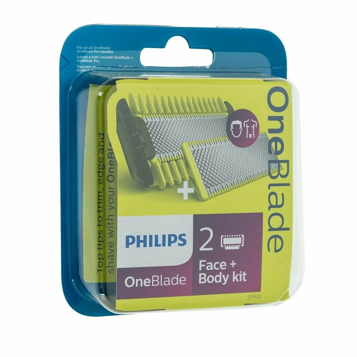 Philips Лезвия сменные для бритвы OneBlade, 2 шт