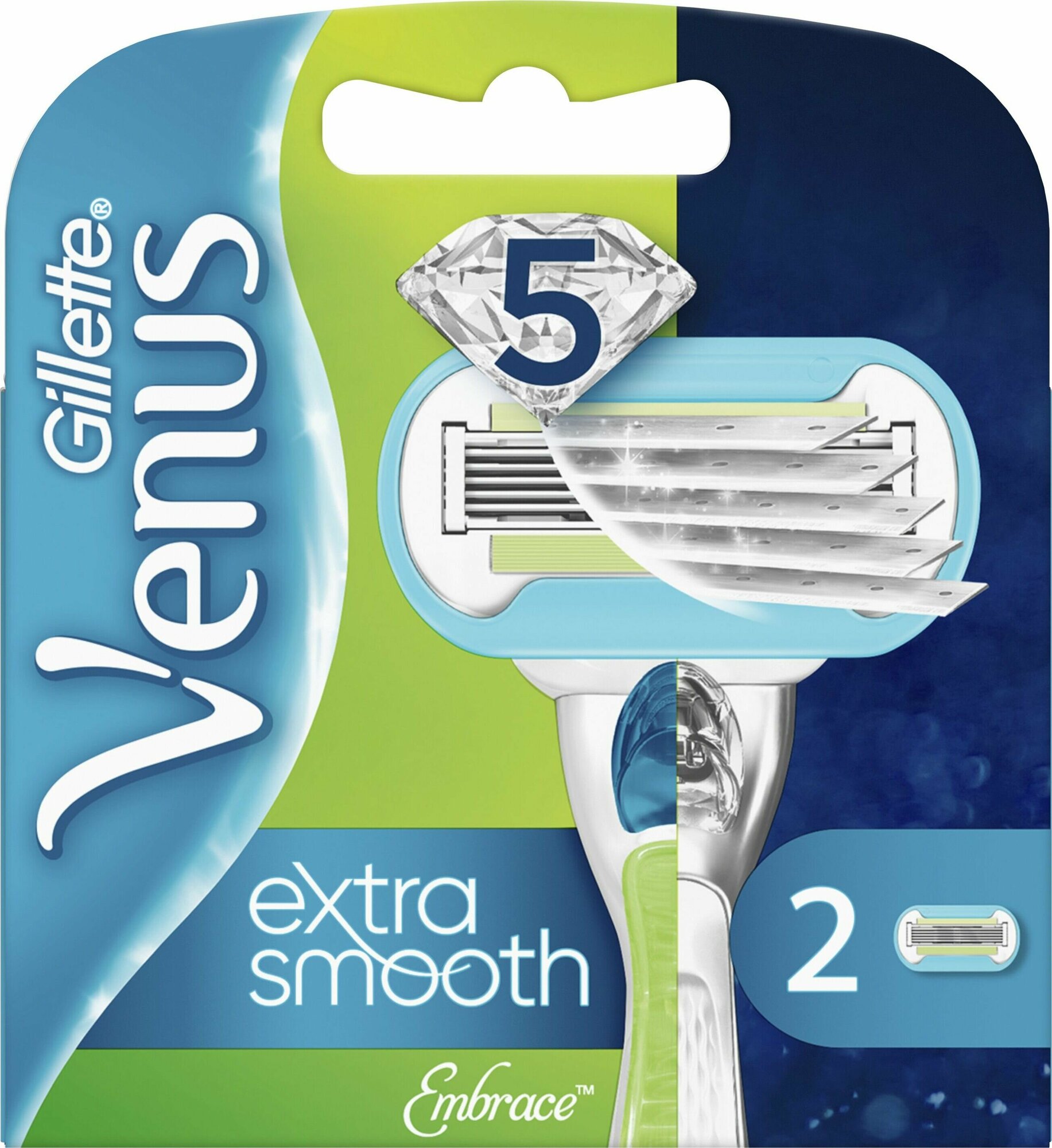 Сменные кассеты для бритья Gillette Venus Embrace Extra Smooth, 2 штуки