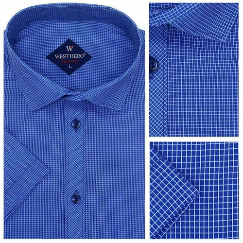 фото Рубашка westhero, размер m, голубой