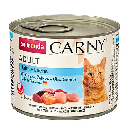 Влажный корм Animonda Carny Adult для кошек с Курицей и Лососем, 200г x 6шт