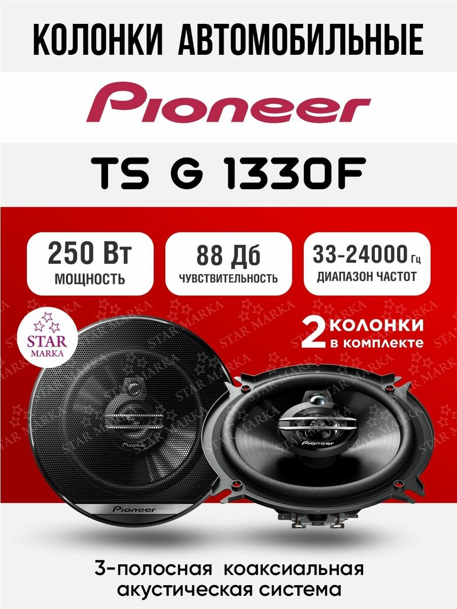 Колонки автомобильные PIONEER , коаксиальные, 250Вт - фото №19
