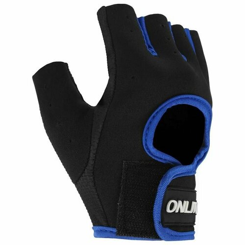 фото Перчатки спортивные onlytop, р. l, цвет чёрный/синий (комплект из 3 шт)