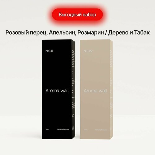 Набор ароматизаторов для дома, диффузор для дома парфюм с палочками 2шт Aroma wall