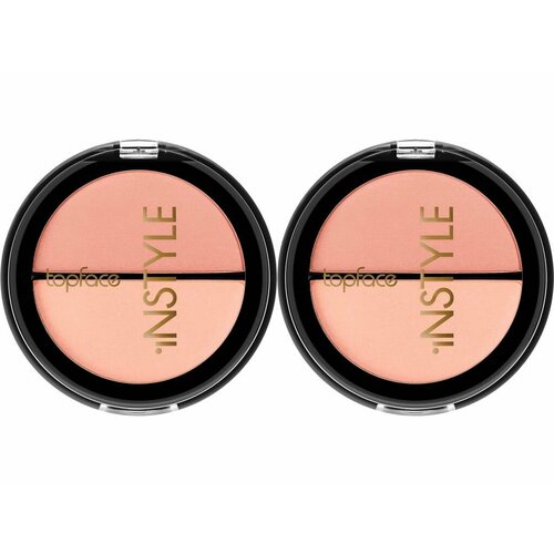 Topface Румяна двойные Instyle Twin Blushе Blushе On, тон 07, нежно-розовый, темно-розовый, 10 г, 2 шт. румяна для лица topface blush on 10 гр