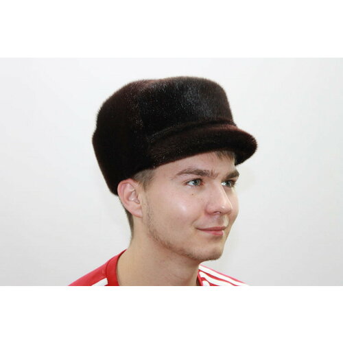 фото Кепка кепка-ушанка жириновка из меха нерпы, размер 61, коричневый мария