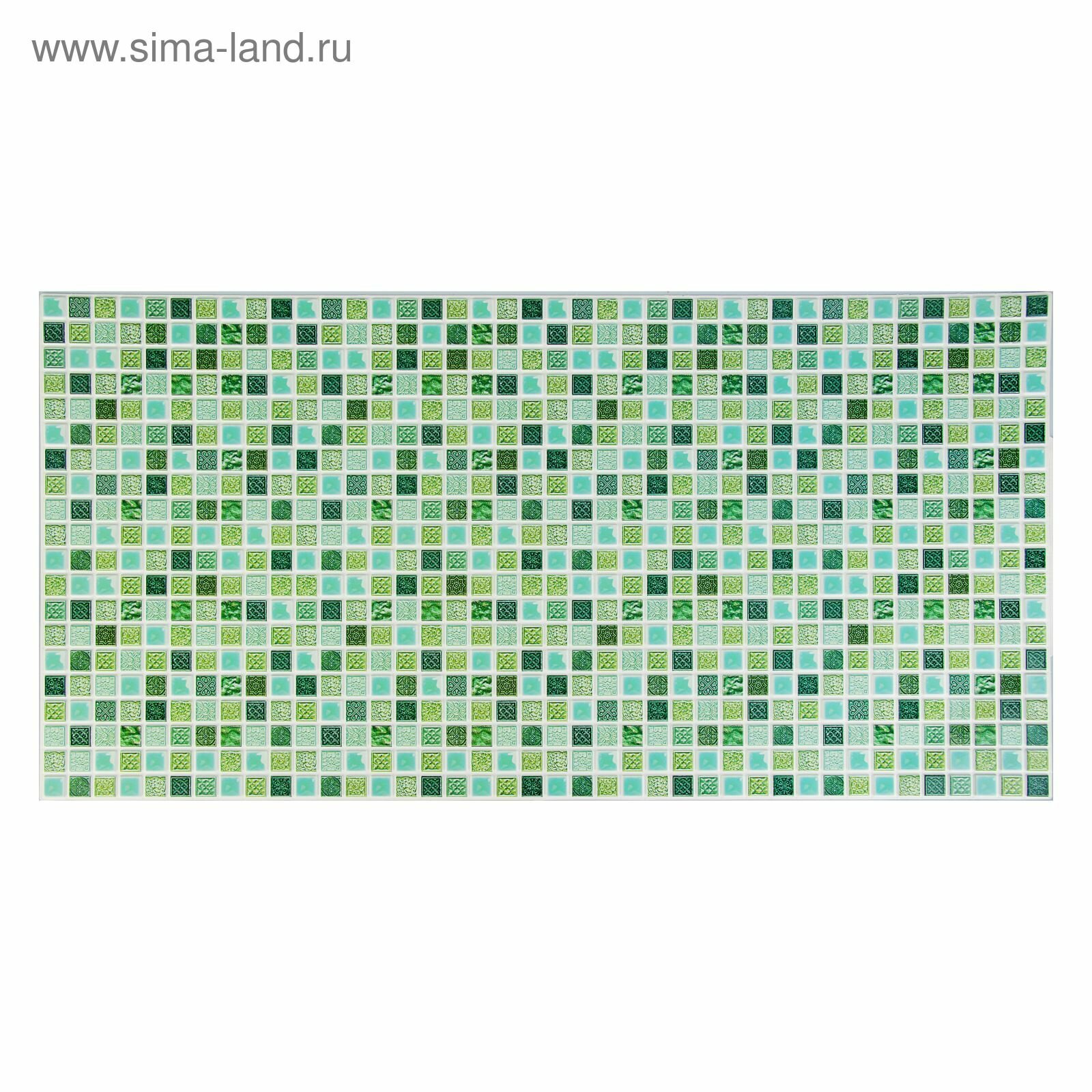 Панель ПВХ Мозаика прованс зеленый 960х480 мм