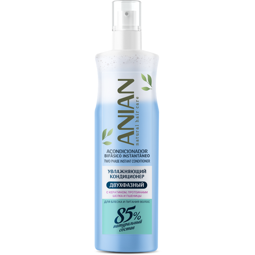 ANIAN Двухфазный увлажняющий кондиционер с кератином протеинами шелка и пшеницы для блеска и питания волос 250 мл 828₽