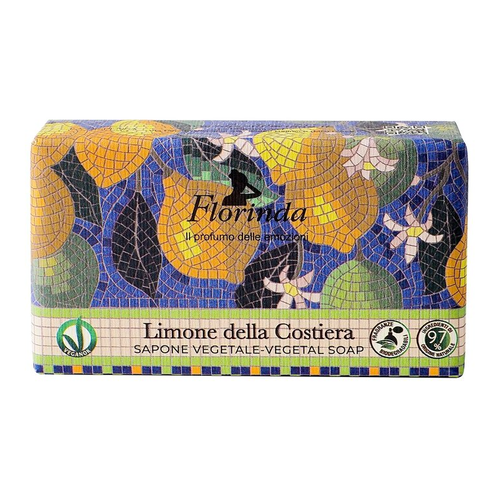 Florinda Vegetal Soap Limone della Costiera Мыло натуральное на основе растительных масел Прибрежный Лимон 200 гр мыло florinda limone della costiera 200 г