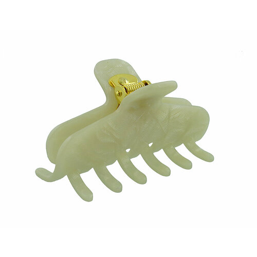 Зажим для волос краб пластик белый Magie Accessoires