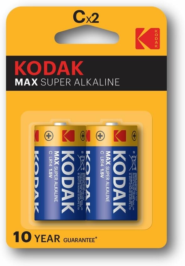 Алкалиновые батарейки Kodak LR20/C, 2 шт.